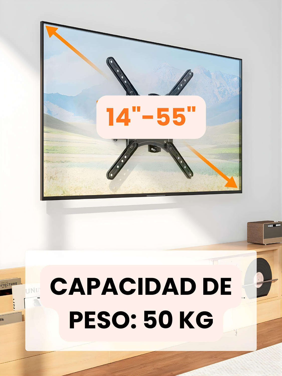 FlatSure™. Base Soporte Para Tv De 14" Hasta 55"